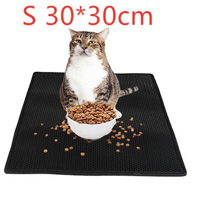 Honeycomb Cat Litter Mat – Waterproof & Urine-Proof Double Layer Cat Pad, Anti-Tracking Pet Litter Trap