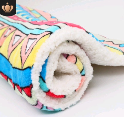 Cute Pet Blanket for Dogs & Cats – Soft Warm Fleece Dog Mat, Washable Puppy & Kitten Sleeping Bed, Cozy Pet Blanket for Small Medium Large Pets