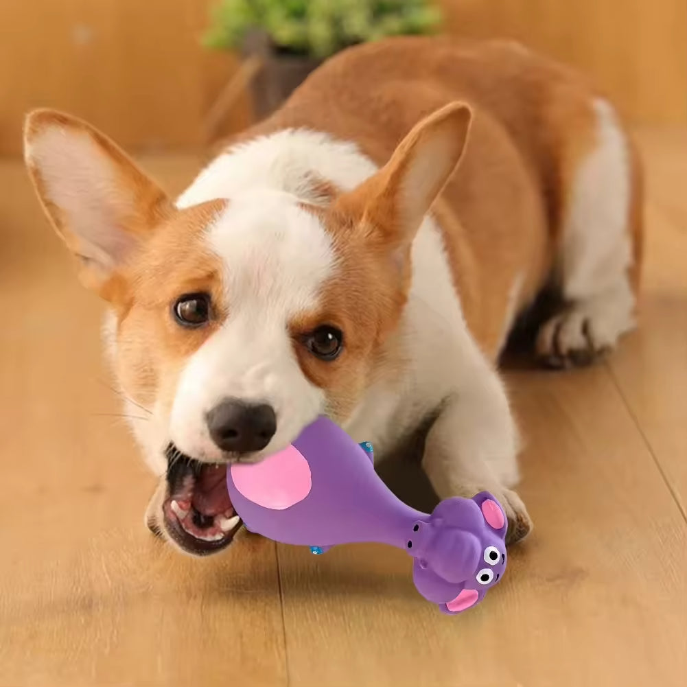 4pcs Dog Chew Toys Latex Squeaky Interactive Toys for Puppies Dental Health Teething Bite Resistant Pet Toys Set