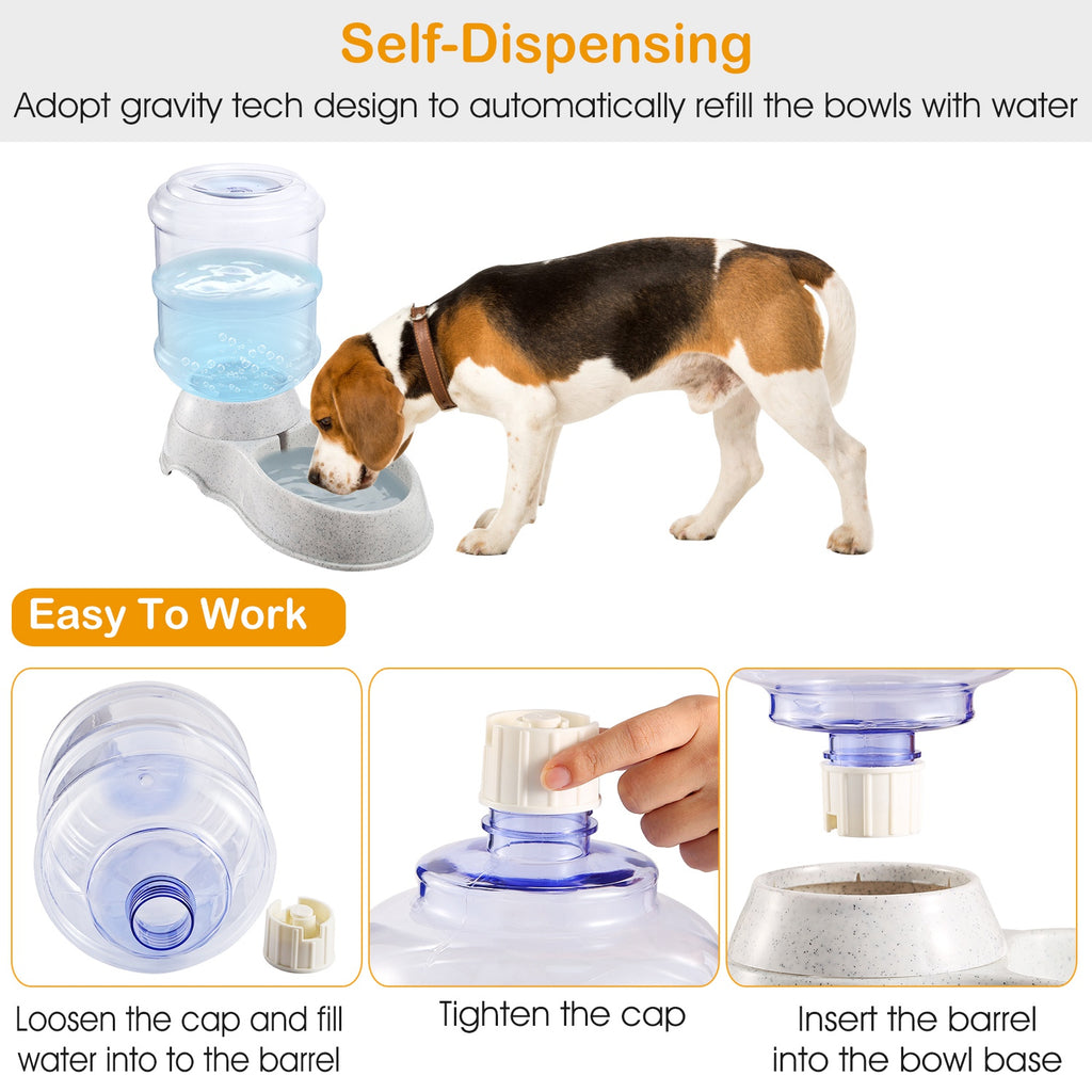 3.5L Gravity Pet Water Dispenser – Automatic Cat & Dog Water Feeder (1 Gallon)