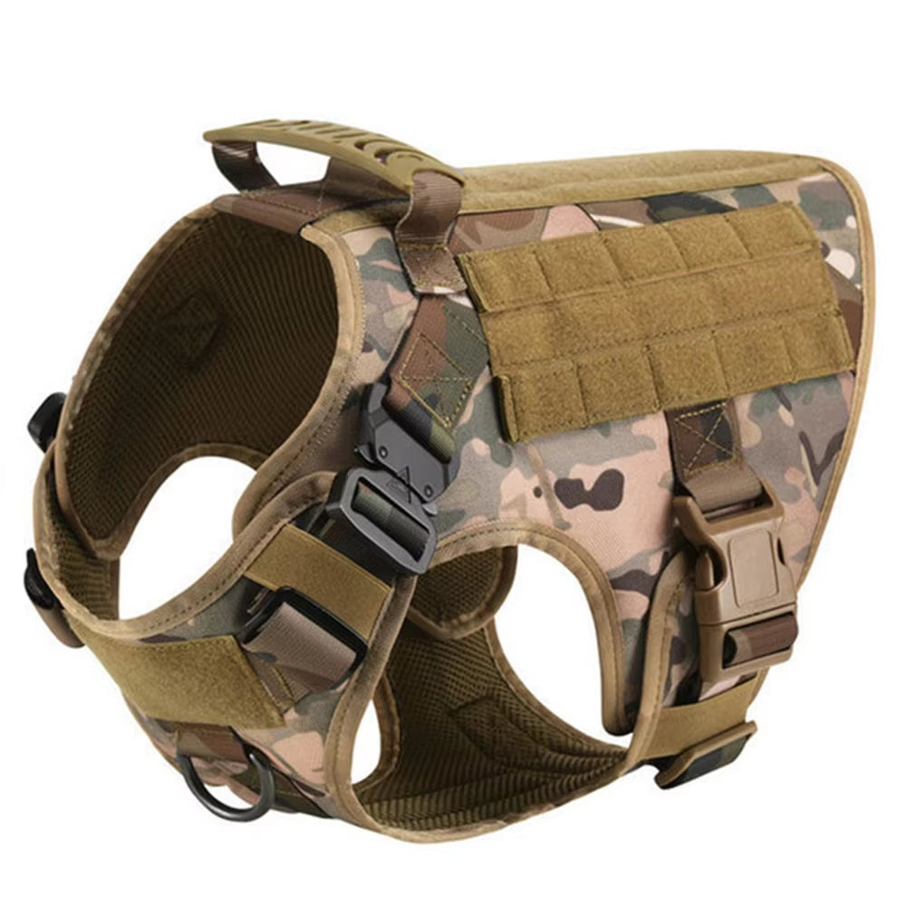 Luxury Dog Harness and Leash Set Adjustable Nylon Camouflage Chest Harness for Small Medium Large Dogs Pet Walking Safety Harness