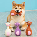 4pcs Dog Chew Toys Latex Squeaky Interactive Toys for Puppies Dental Health Teething Bite Resistant Pet Toys Set