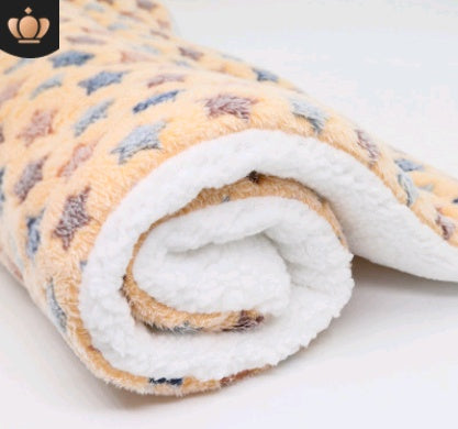 Cute Pet Blanket for Dogs & Cats – Soft Warm Fleece Dog Mat, Washable Puppy & Kitten Sleeping Bed, Cozy Pet Blanket for Small Medium Large Pets