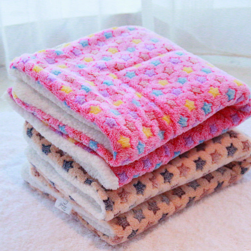 Cute Pet Blanket for Dogs & Cats – Soft Warm Fleece Dog Mat, Washable Puppy & Kitten Sleeping Bed, Cozy Pet Blanket for Small Medium Large Pets