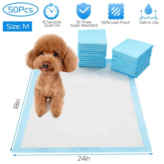 50Pcs Set Dog Training Pads 18 in x24 in