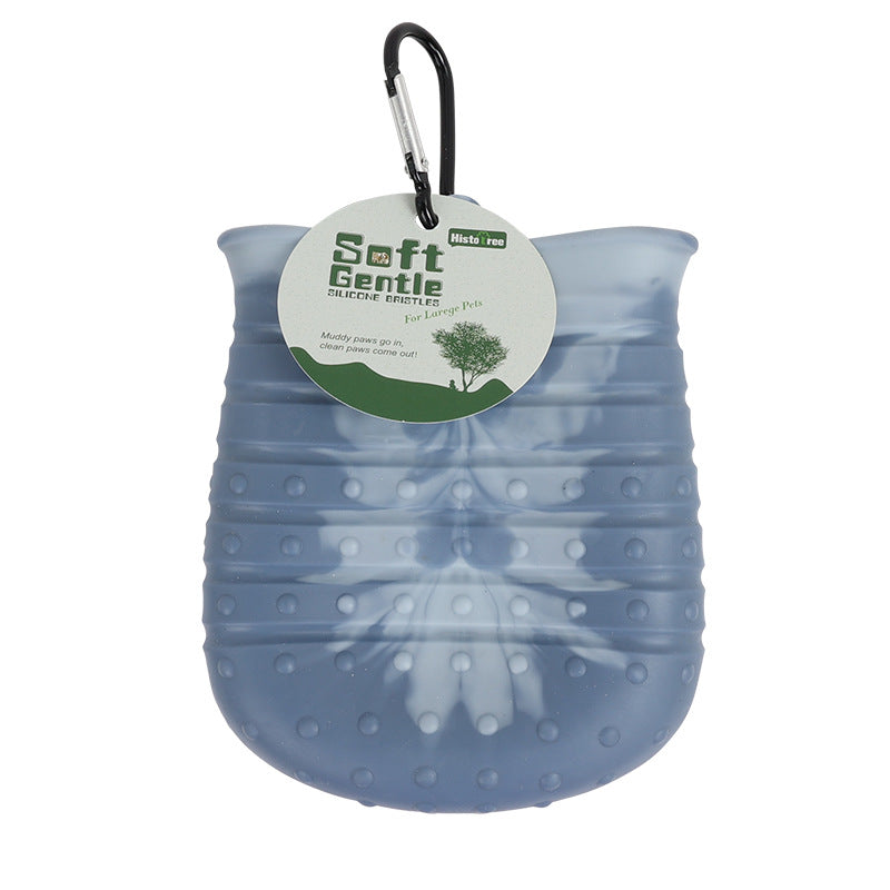 2-in-1 Dog Paw Cleaner – Portable Pet Foot Washer Cup with Soft Brush