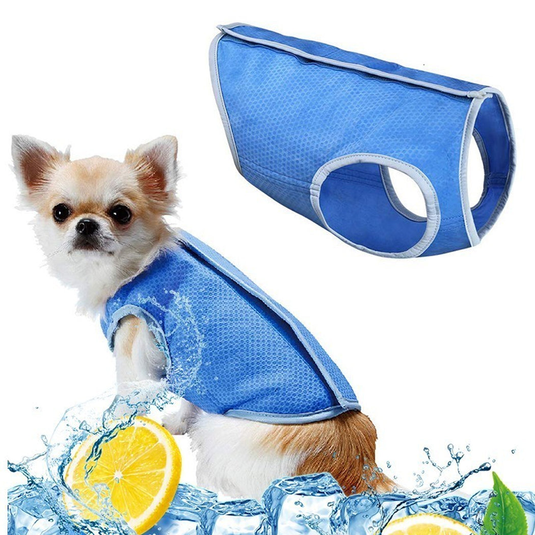 Dog Cooling Vest Summer Heat Relief Pet Clothes for Dogs & Cats Breathable Cooling Jacket for Small Dogs Puppy Outdoor Wear