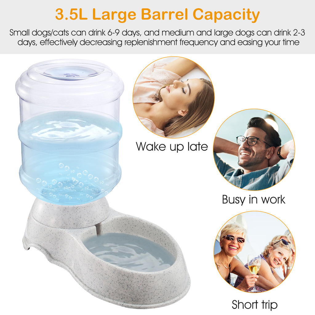 3.5L Gravity Pet Water Dispenser – Automatic Cat & Dog Water Feeder (1 Gallon)