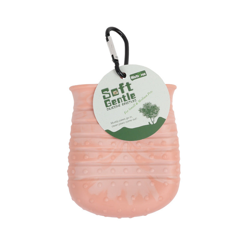 2-in-1 Dog Paw Cleaner – Portable Pet Foot Washer Cup with Soft Brush