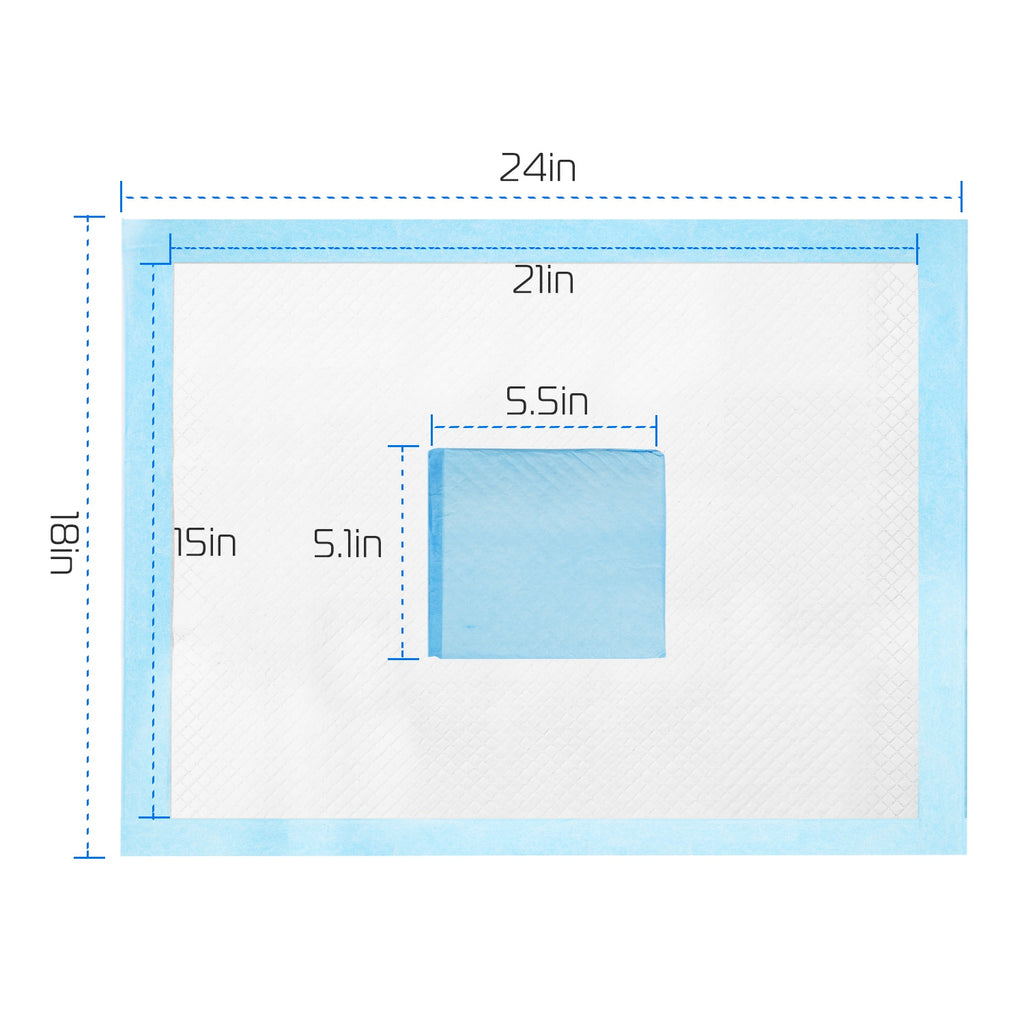 Dog Training Pads 50 Pack Puppy Pee Pads 24x18 In Super Absorbent Potty Training Pads for Dogs & Cats Leak Proof Wee Mats