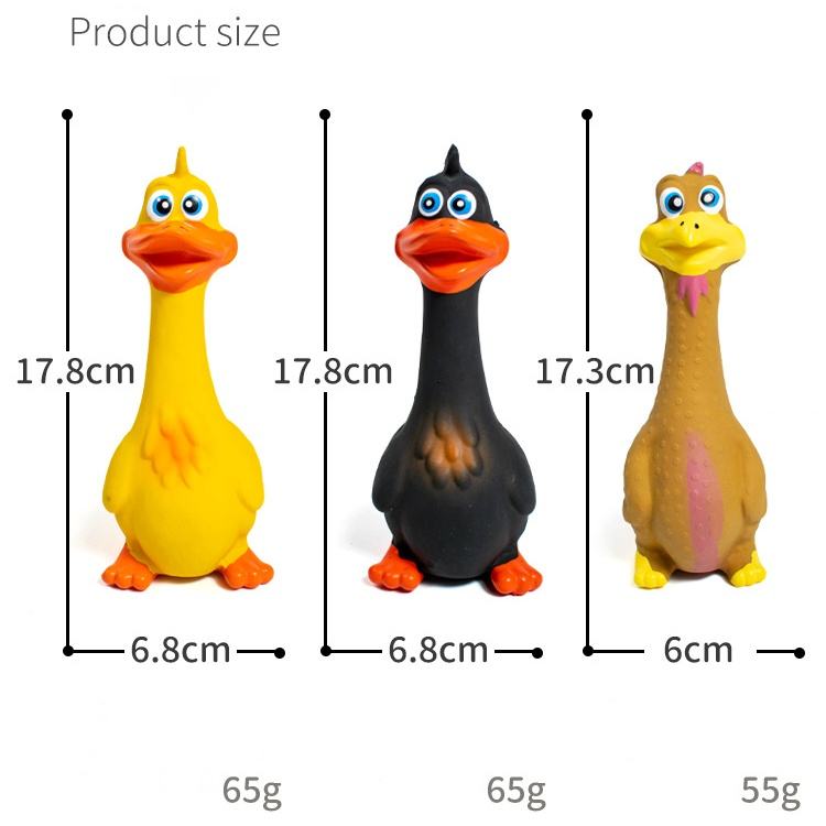 3pcs Screaming Chicken Dog Toys Latex Squeaky Interactive Chew Toys for Dogs Eco Friendly TPR Pet Play Set