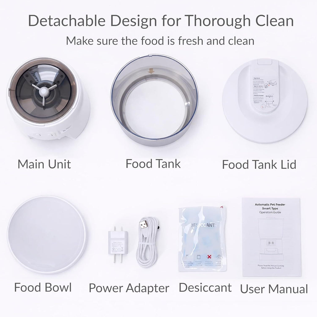WiFi Automatic Cat Feeder – App Controlled Timed Pet Food Dispenser with Portion Control