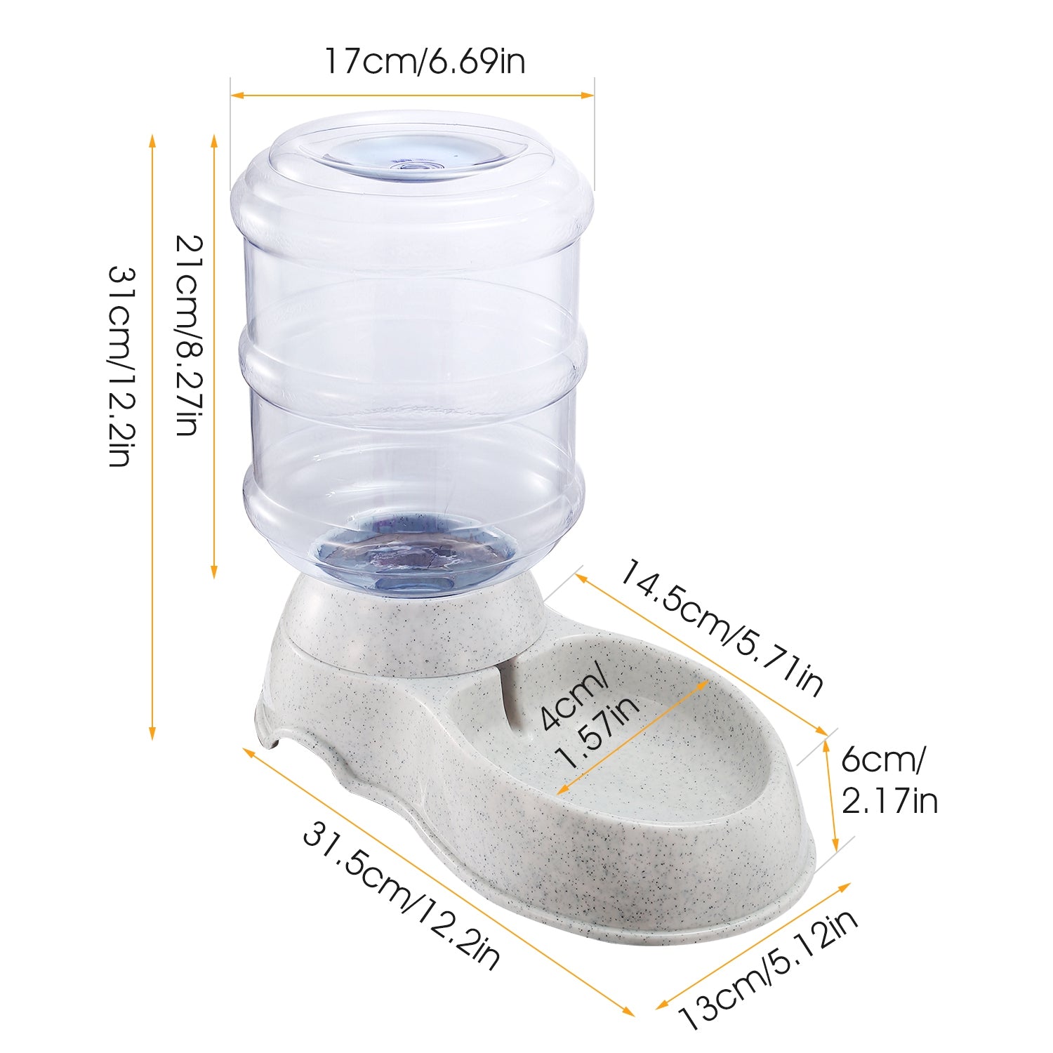 3.5L Gravity Pet Water Dispenser – Automatic Cat & Dog Water Feeder (1 Gallon)