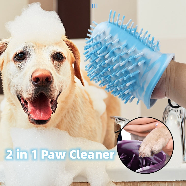 2-in-1 Dog Paw Cleaner – Portable Pet Foot Washer Cup with Soft Brush
