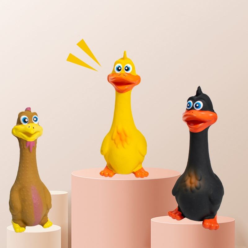 3pcs Screaming Chicken Dog Toys Latex Squeaky Interactive Chew Toys for Dogs Eco Friendly TPR Pet Play Set