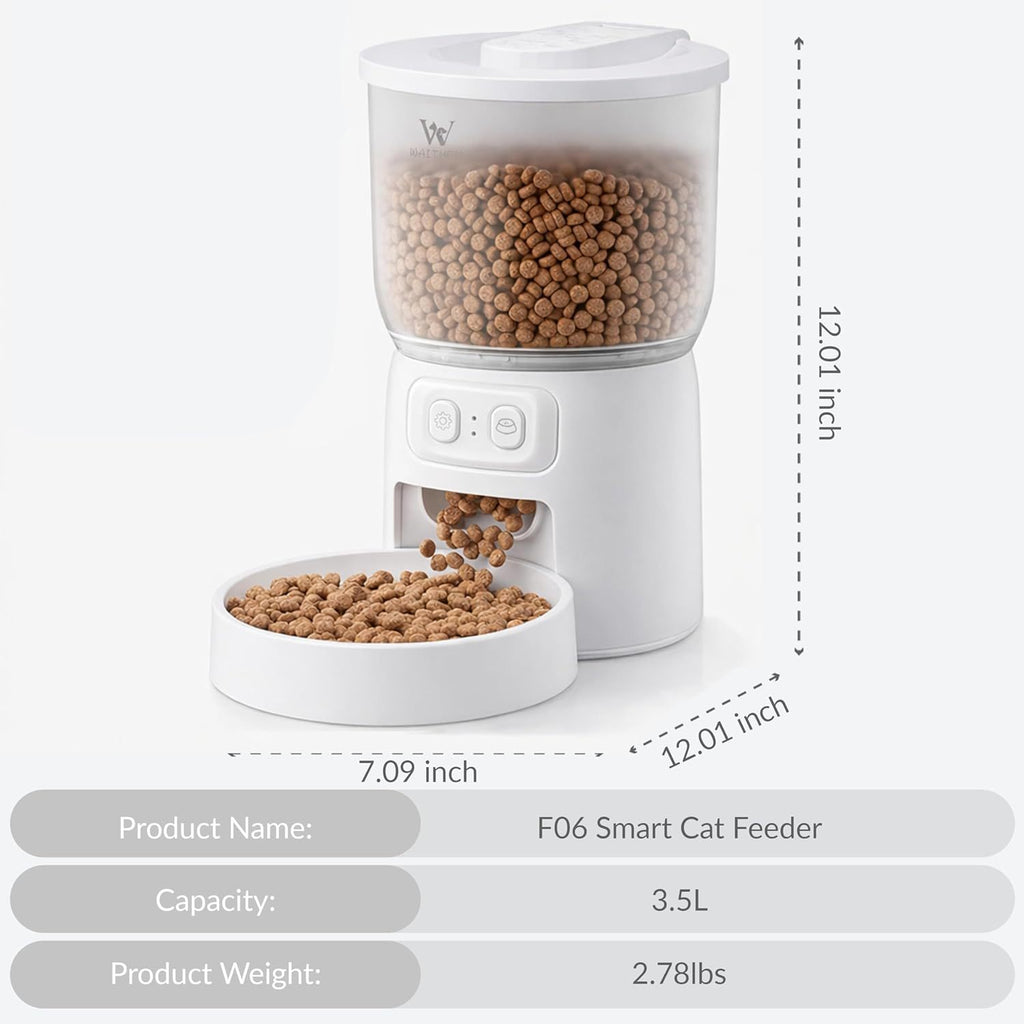 WiFi Automatic Cat Feeder – App Controlled Timed Pet Food Dispenser with Portion Control