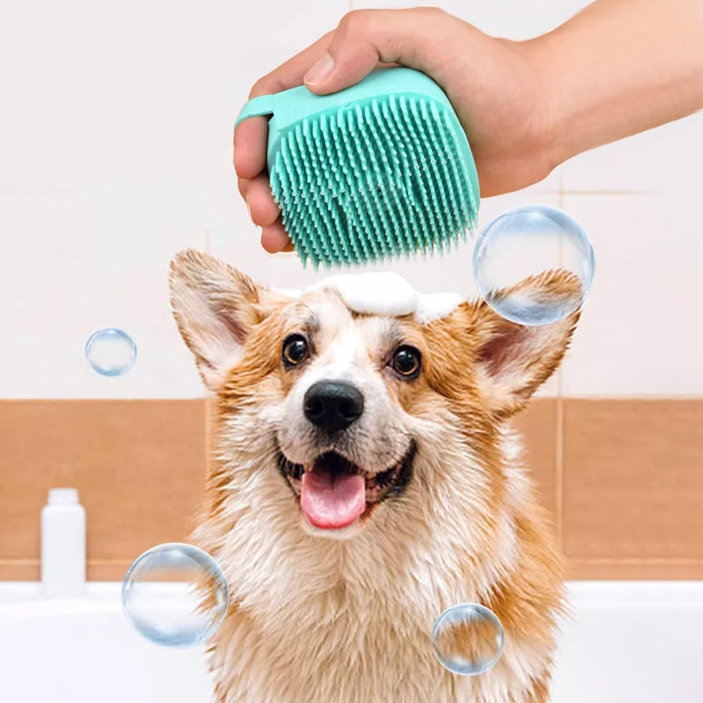 7-in-1 Pet Grooming Kit Dog & Cat Brush Set Self Cleaning Deshedding Brush Nail Clipper Flea Comb Bath Brush & Toothbrush Grooming Tools