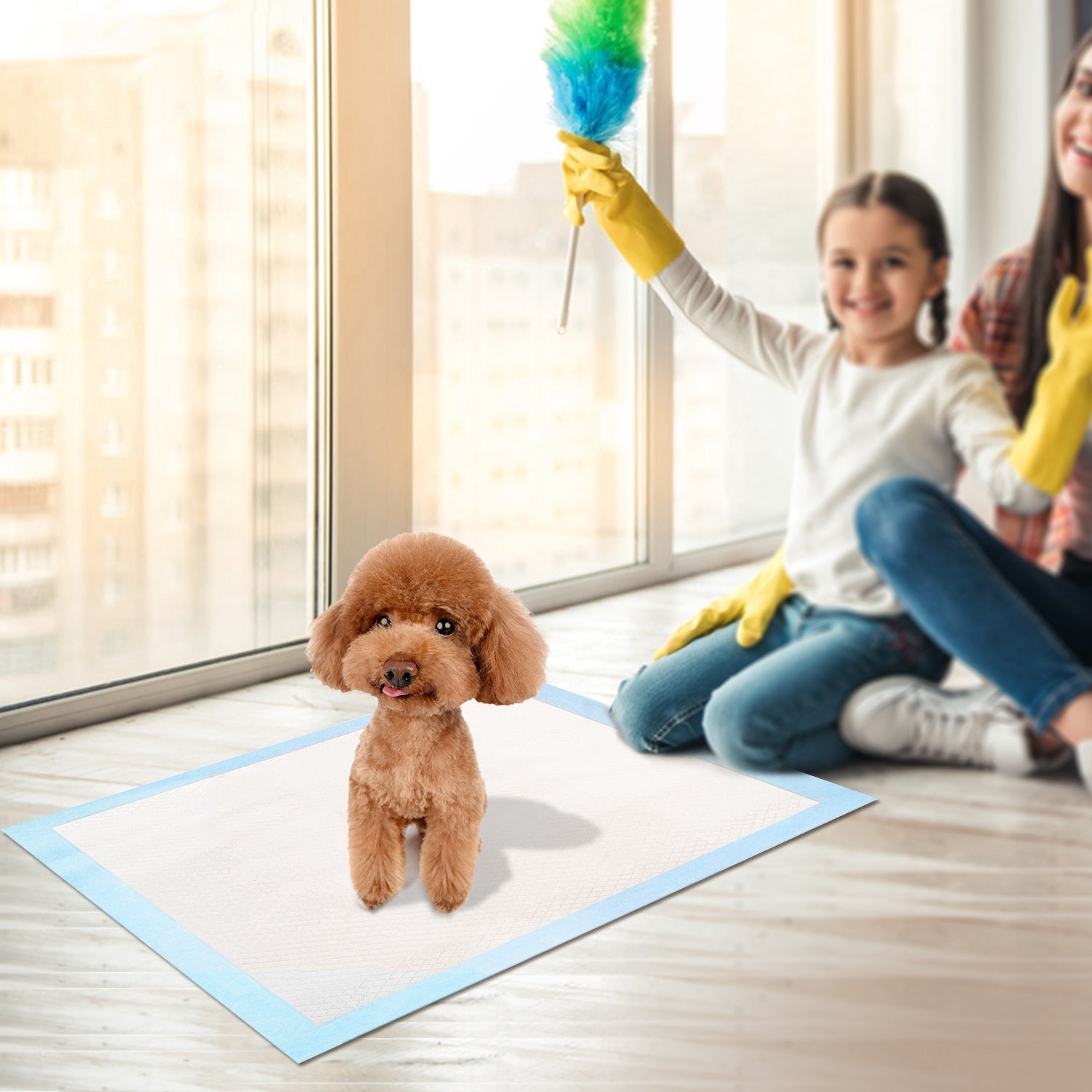 Dog Training Pads 50 Pack Puppy Pee Pads 24x18 In Super Absorbent Potty Training Pads for Dogs & Cats Leak Proof Wee Mats