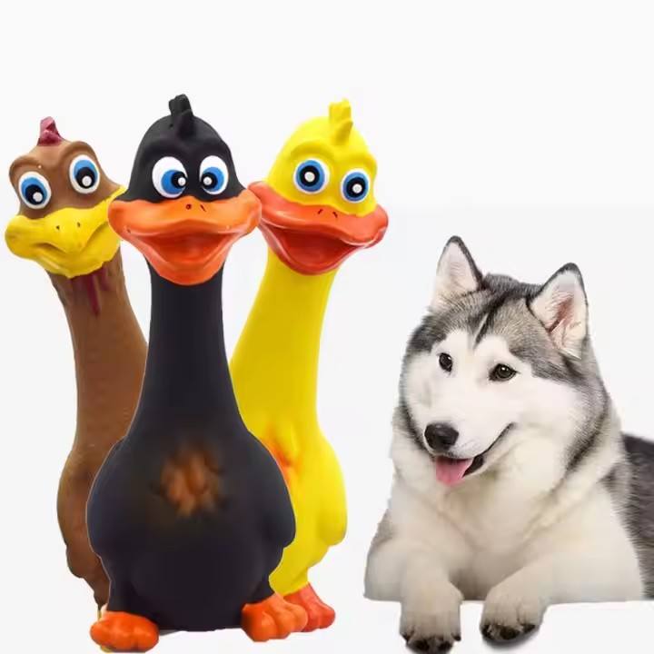3pcs Screaming Chicken Dog Toys Latex Squeaky Interactive Chew Toys for Dogs Eco Friendly TPR Pet Play Set