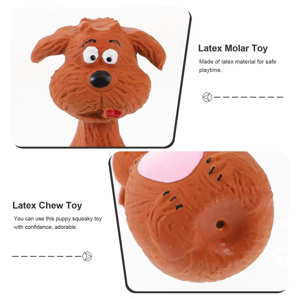 4pcs Dog Chew Toys Latex Squeaky Interactive Toys for Puppies Dental Health Teething Bite Resistant Pet Toys Set